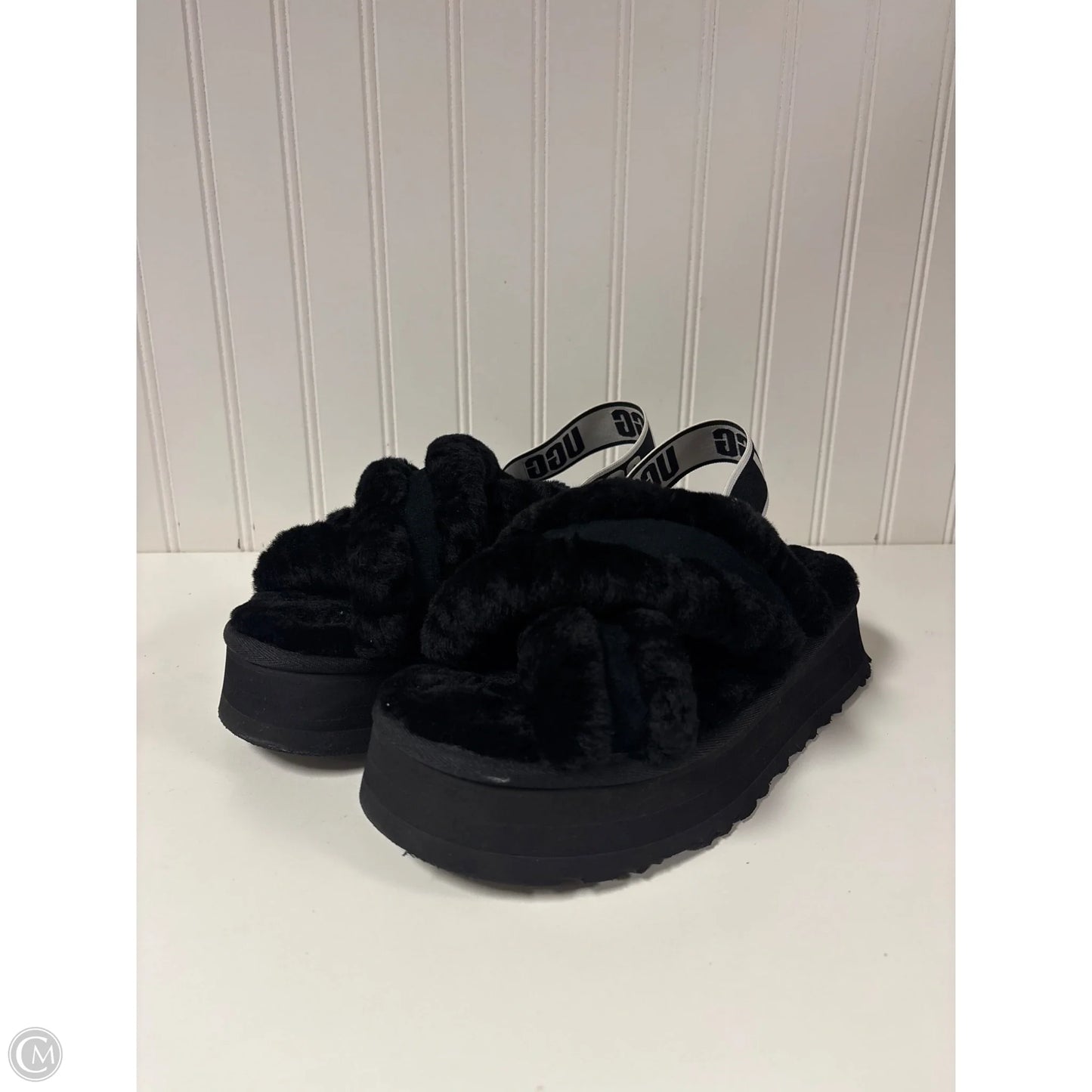 Sandals Designer By Ugg In Black, Size: 8