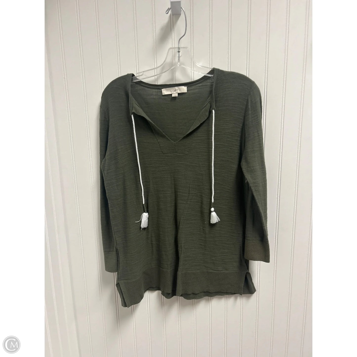 Top Long Sleeve By Loft In Green, Size: S