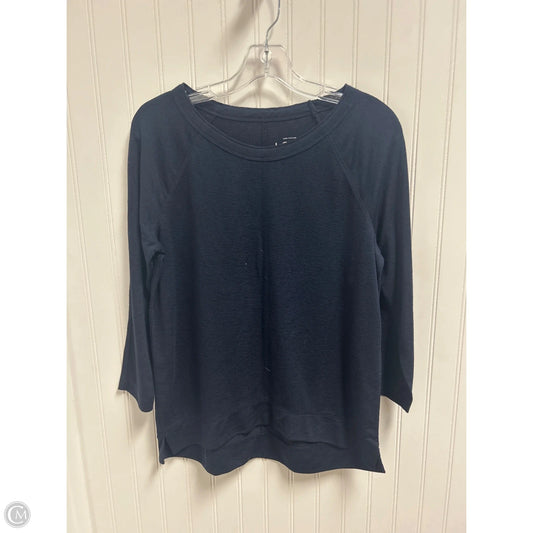 Top Long Sleeve Basic By Loft In Navy, Size: S