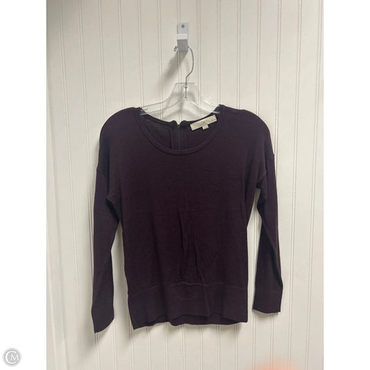 Top Long Sleeve Basic By Loft In Purple, Size: Sp