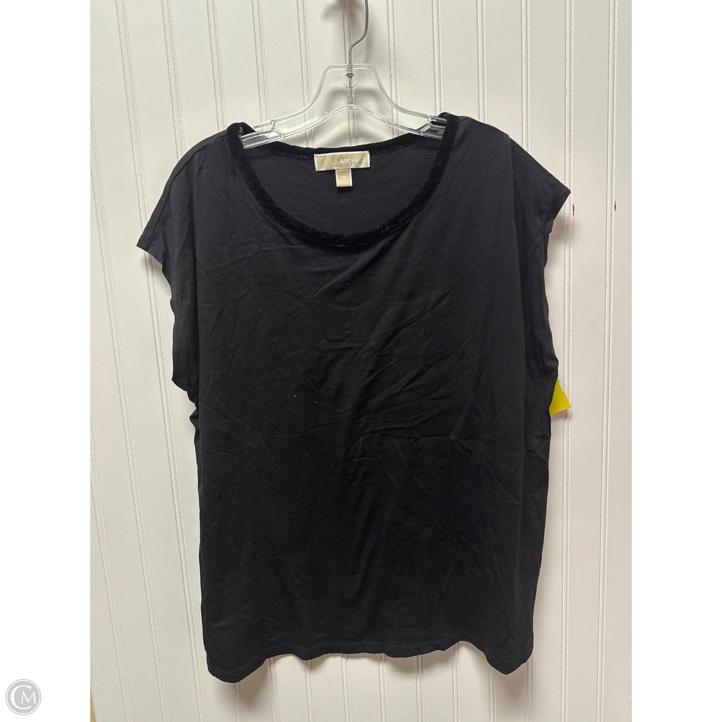 Top Short Sleeve By Michael By Michael Kors In Black, Size: 1x
