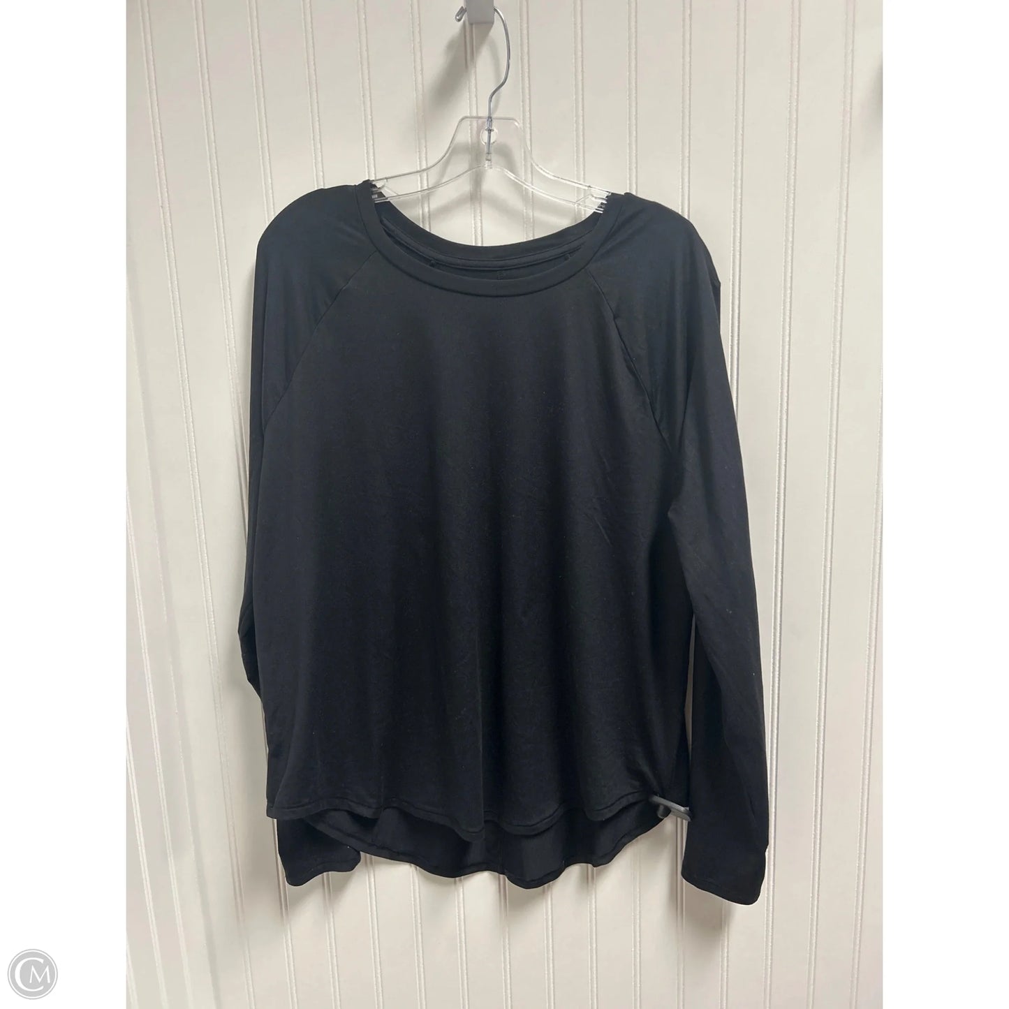 Athletic Top Long Sleeve Crewneck By All In Motion In Black, Size: Xxl