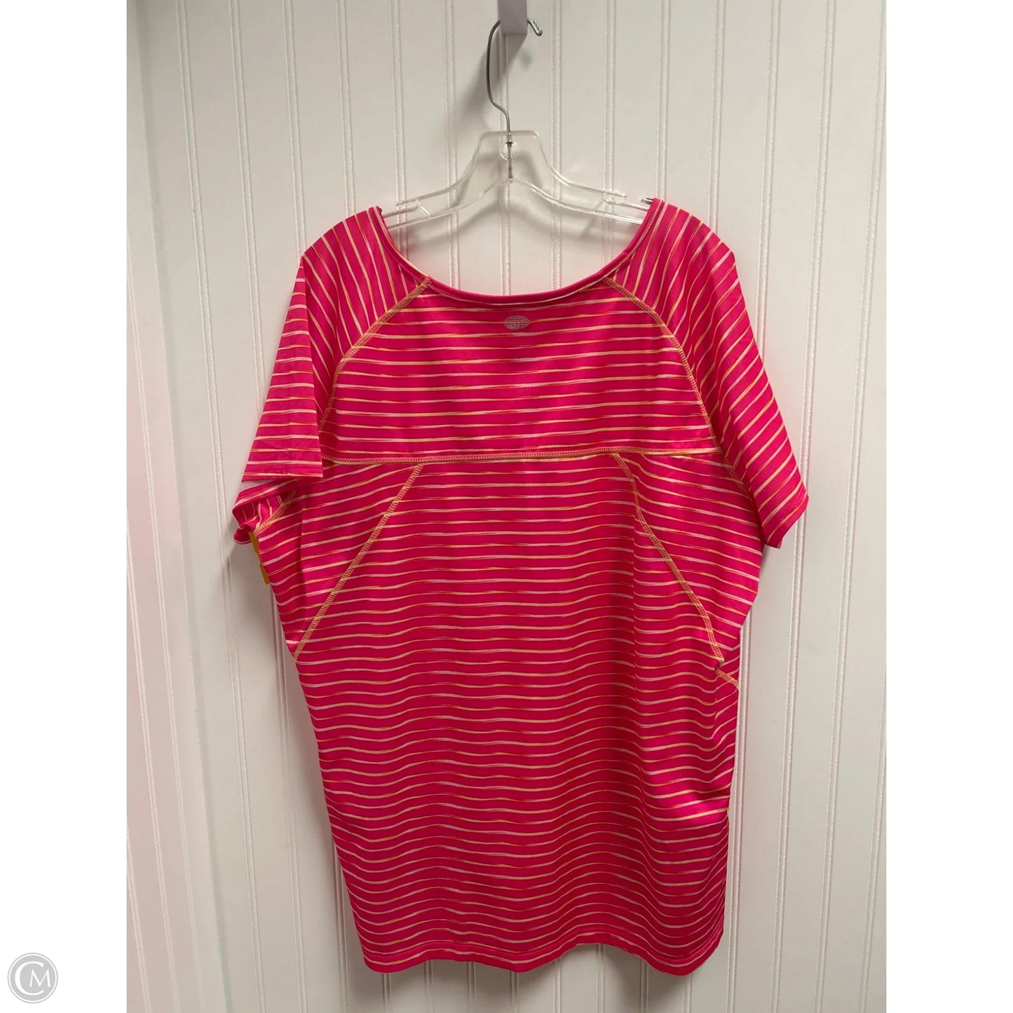 Top Short Sleeve By Reel Legends In Pink, Size: 2x