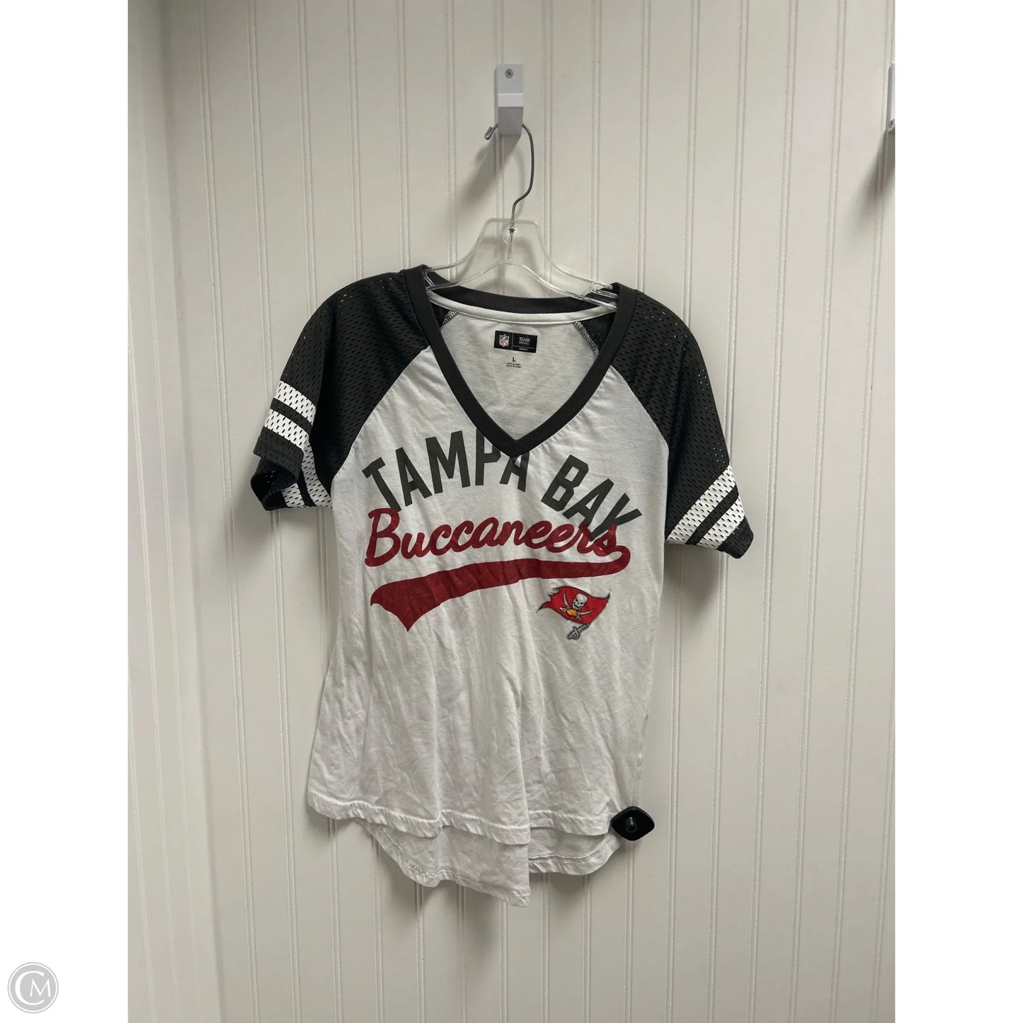 Top Short Sleeve By Nfl In White, Size: L