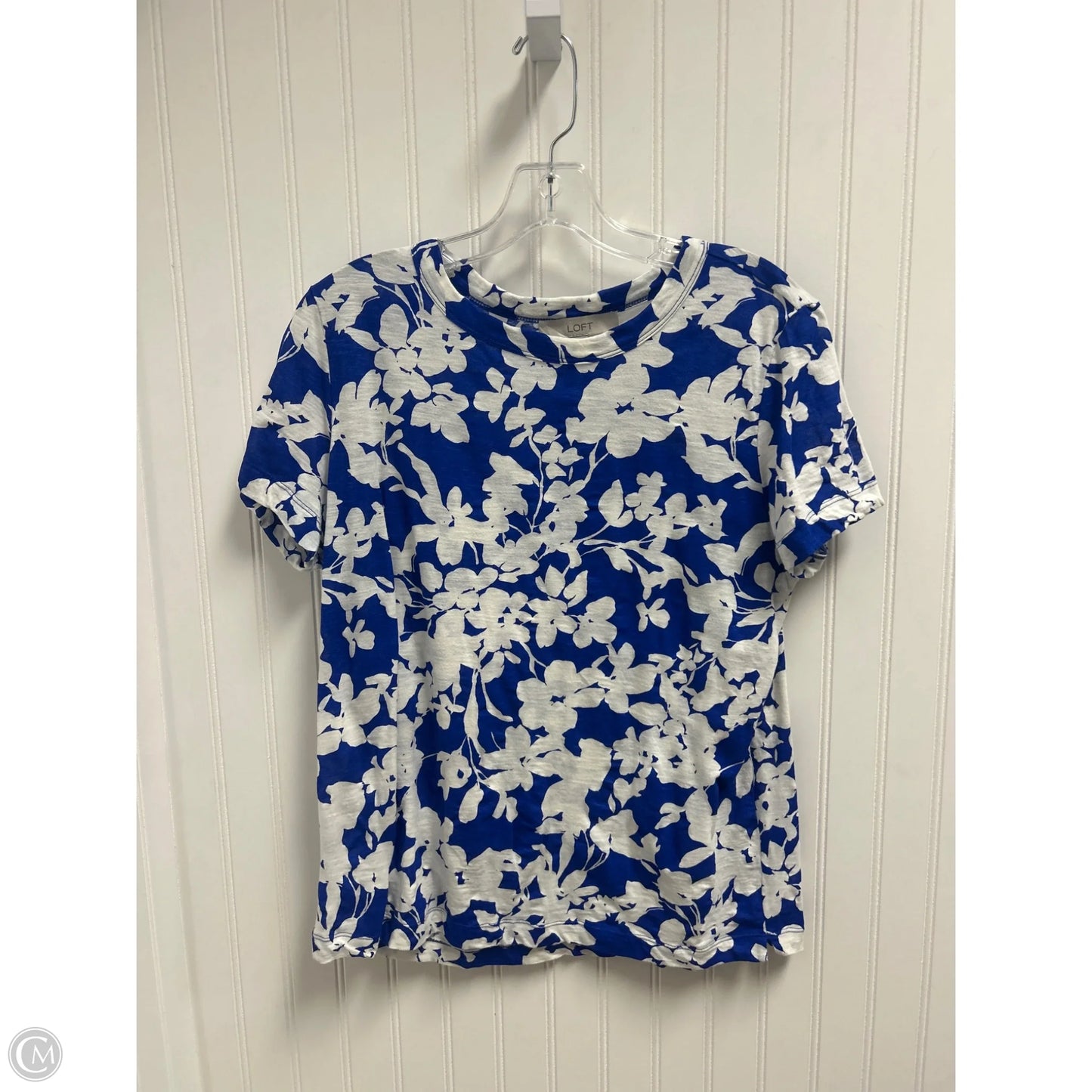 Top Short Sleeve By Loft In Floral Print, Size: M