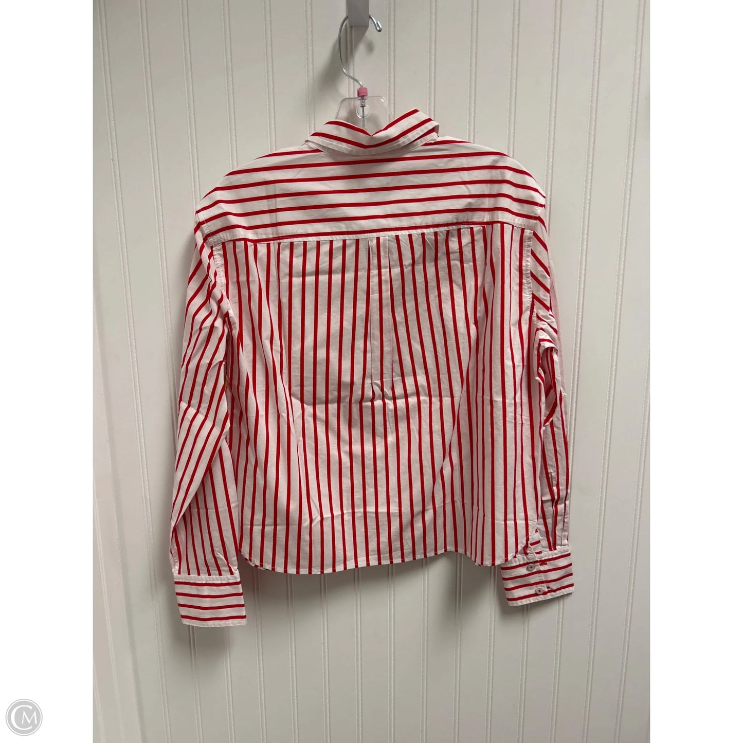 Top Long Sleeve By Talbots In Red & White, Size: Xs