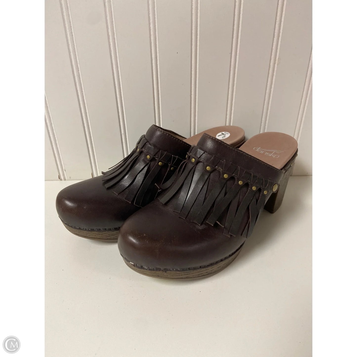 Sandals Heels Block By Dansko In Brown, Size: 7.5