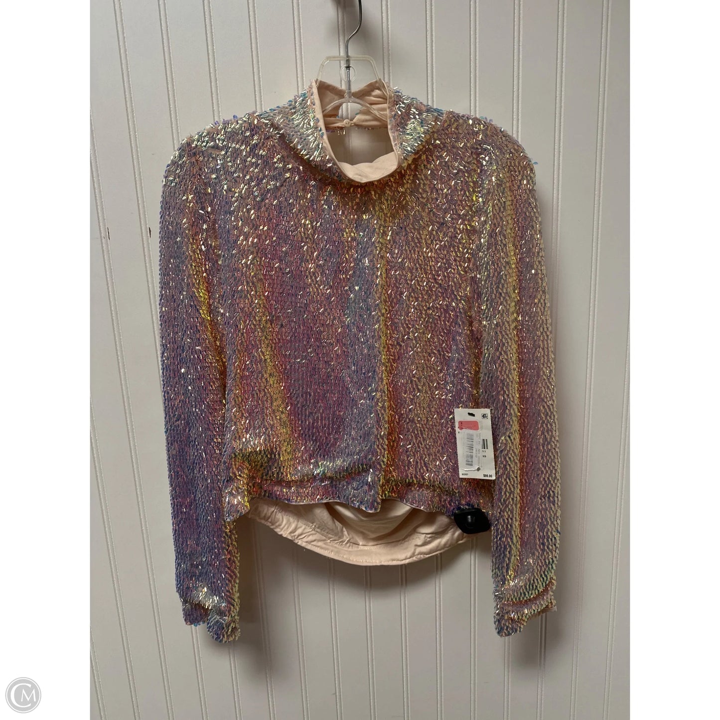 Top Long Sleeve By Astr In Multi-colored, Size: Xs