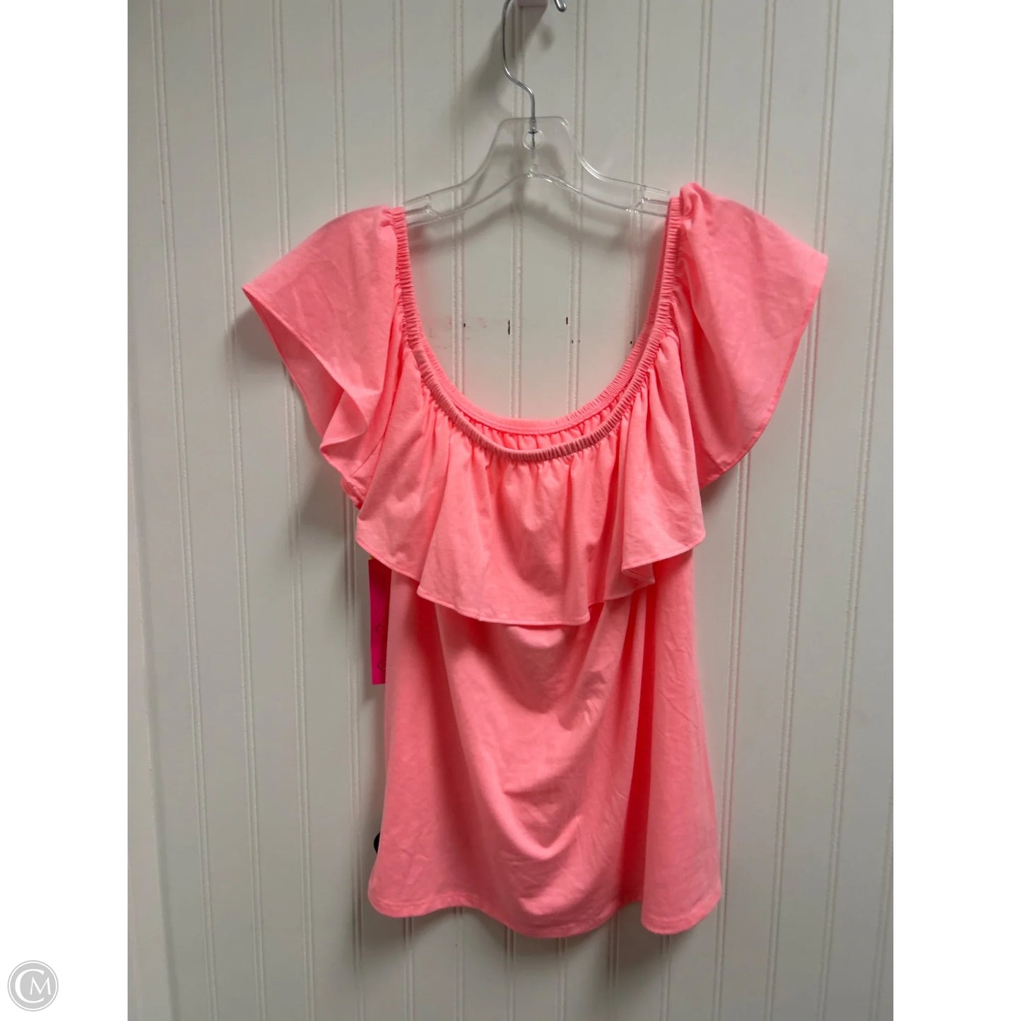 Top Short Sleeve Designer By Lilly Pulitzer In Pink, Size: L