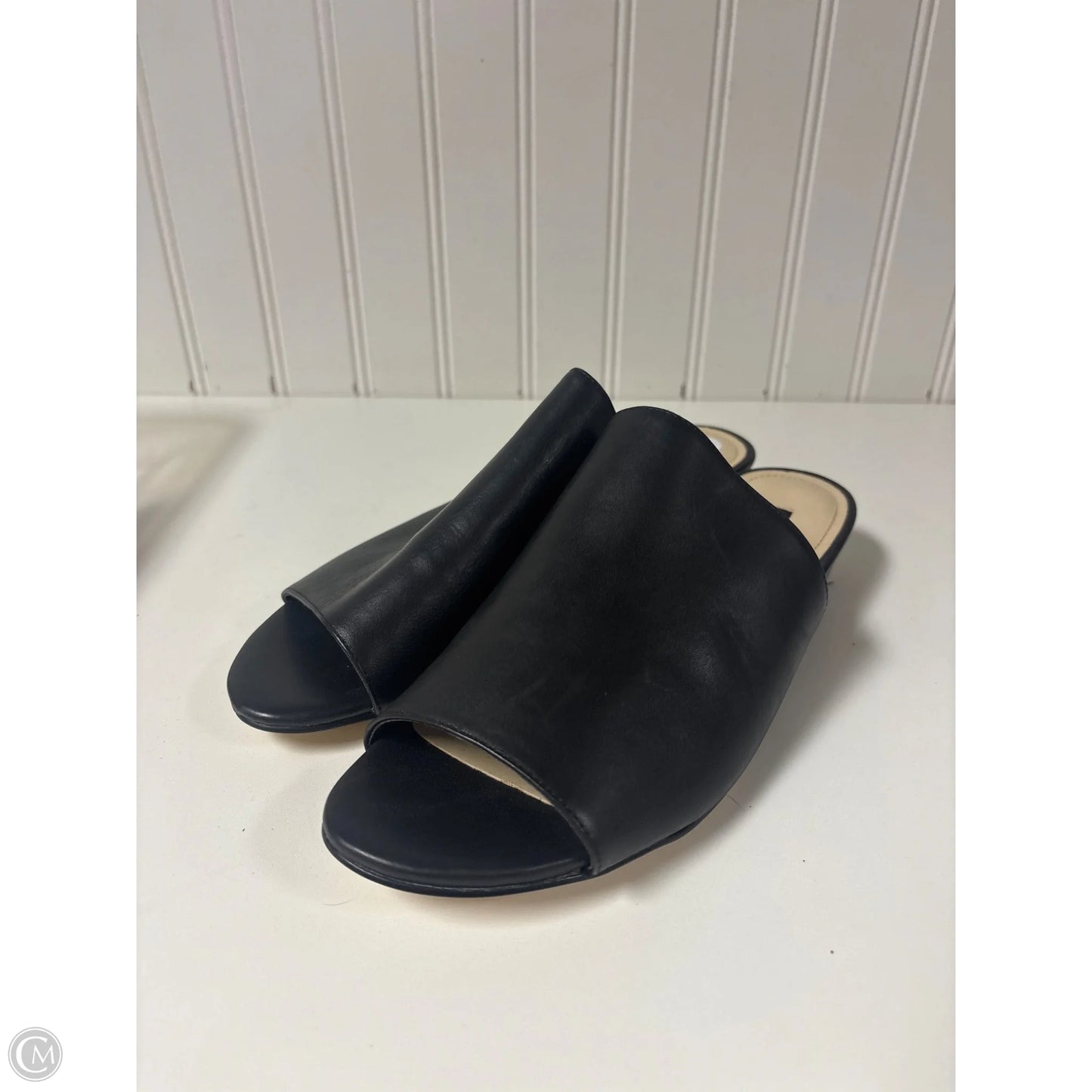 Sandals Heels Block By Nine West In Black, Size: 7