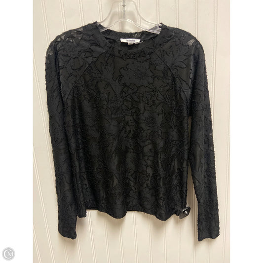 Top Long Sleeve By Splendid In Black, Size: S