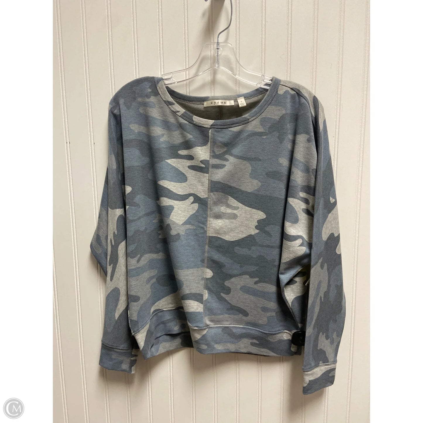 Top Long Sleeve By Cyrus In Camouflage Print, Size: S