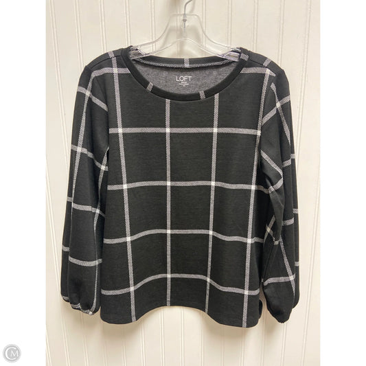 Top Long Sleeve By Loft In Black & White, Size: Xs