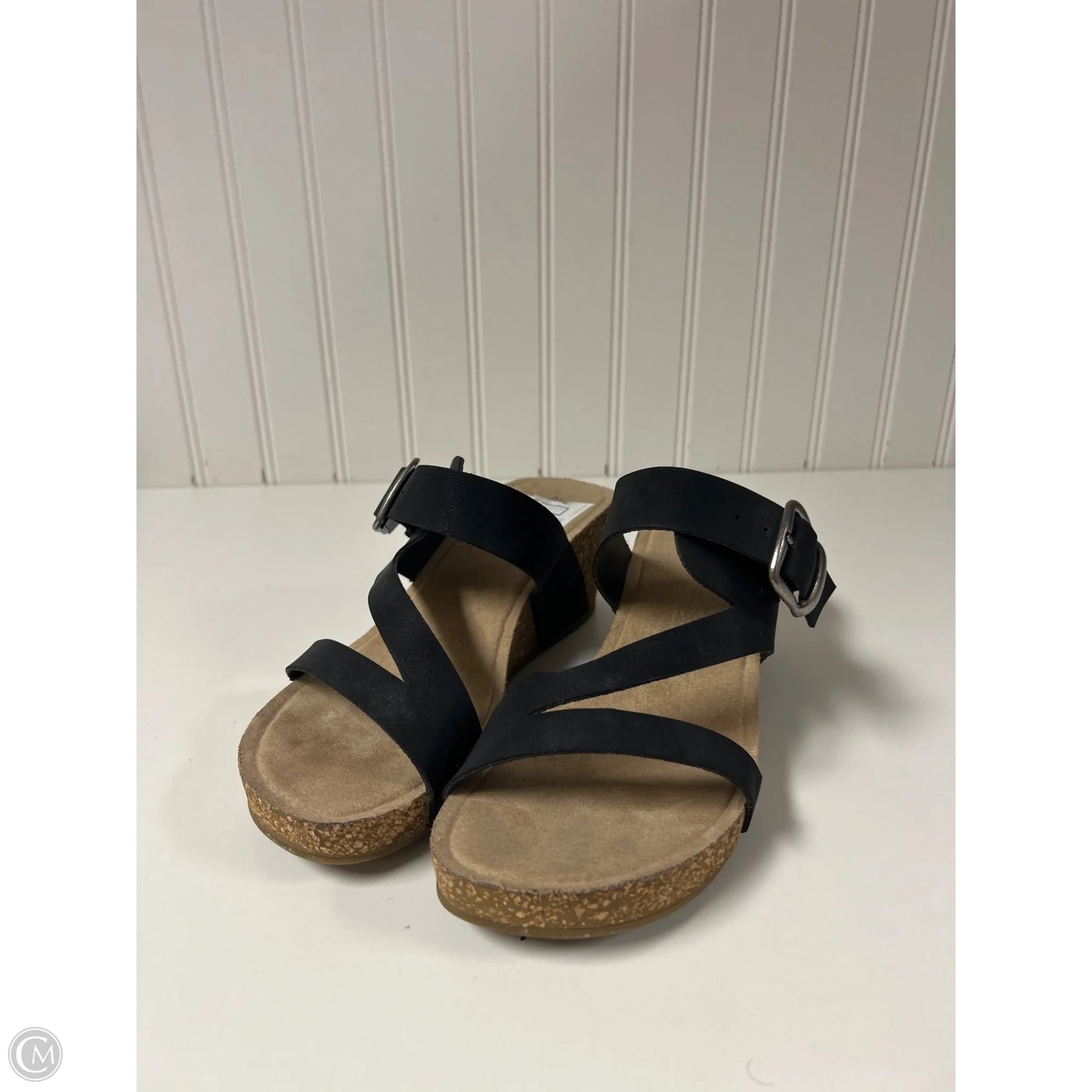 Sandals Heels Wedge By Annie In Black, Size: 7