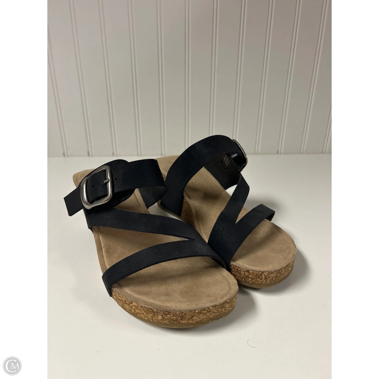 Sandals Heels Wedge By Annie In Black, Size: 7