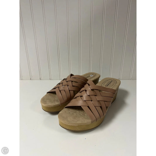 Sandals Heels Wedge By Easy Street In Beige, Size: 10