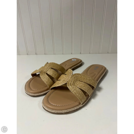 Sandals Flats By Mia In Beige, Size: 9.5