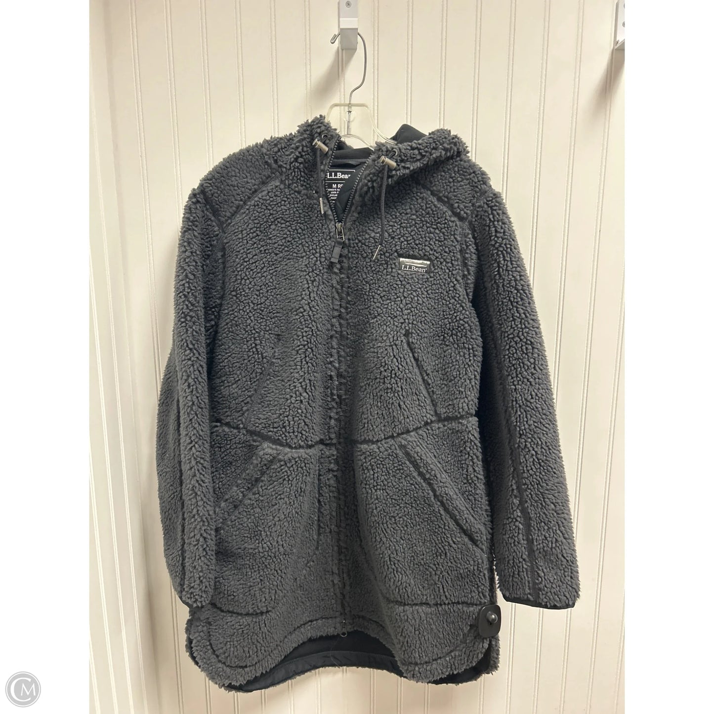 Coat Faux Fur & Sherpa By L.l. Bean In Grey, Size: M