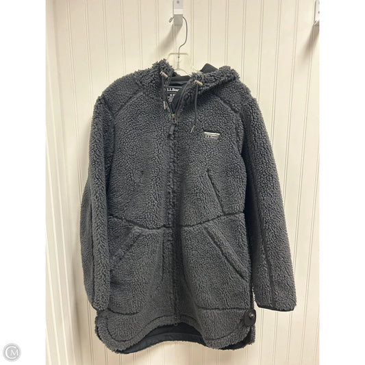 Coat Faux Fur & Sherpa By L.l. Bean In Grey, Size: M