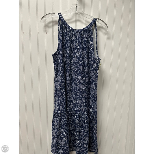 Dress Casual Midi By Loft In Blue & White, Size: S