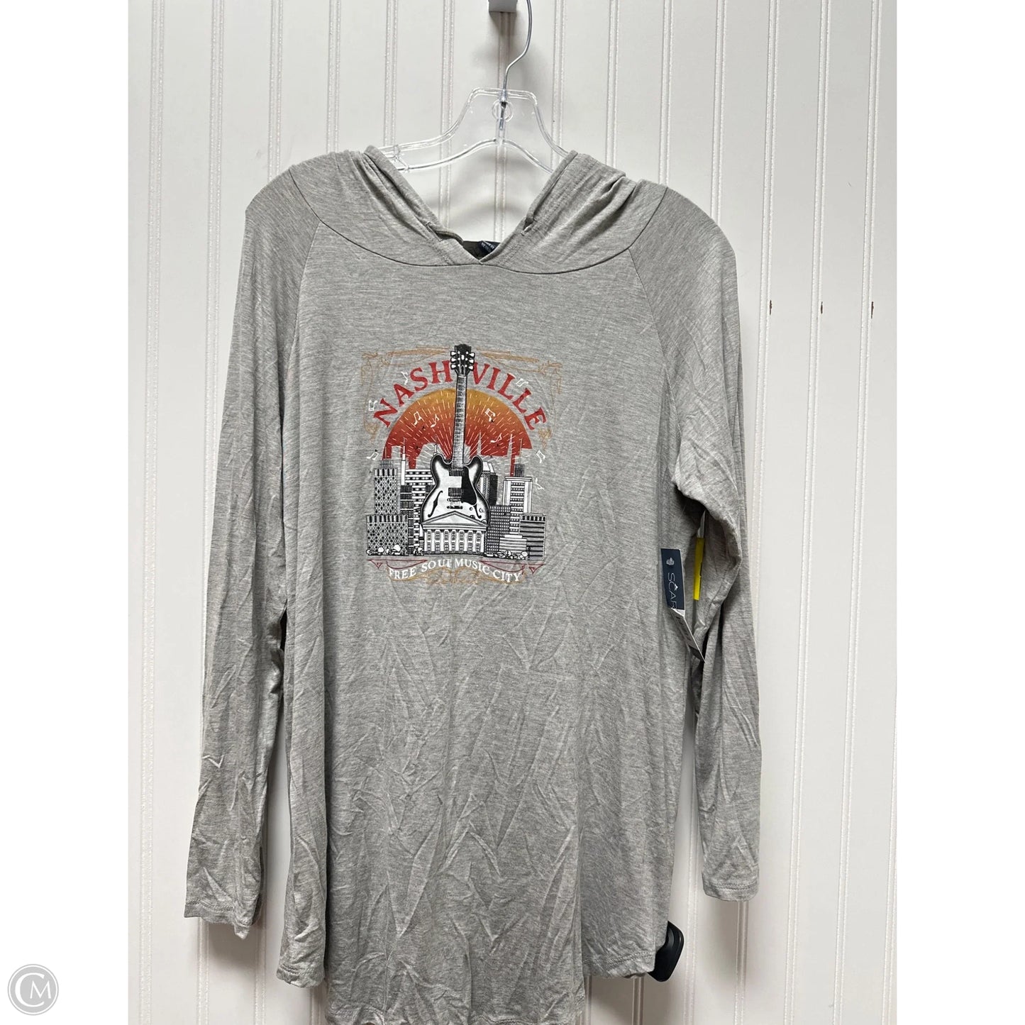 Top Long Sleeve By Clothes Mentor In Grey, Size: L