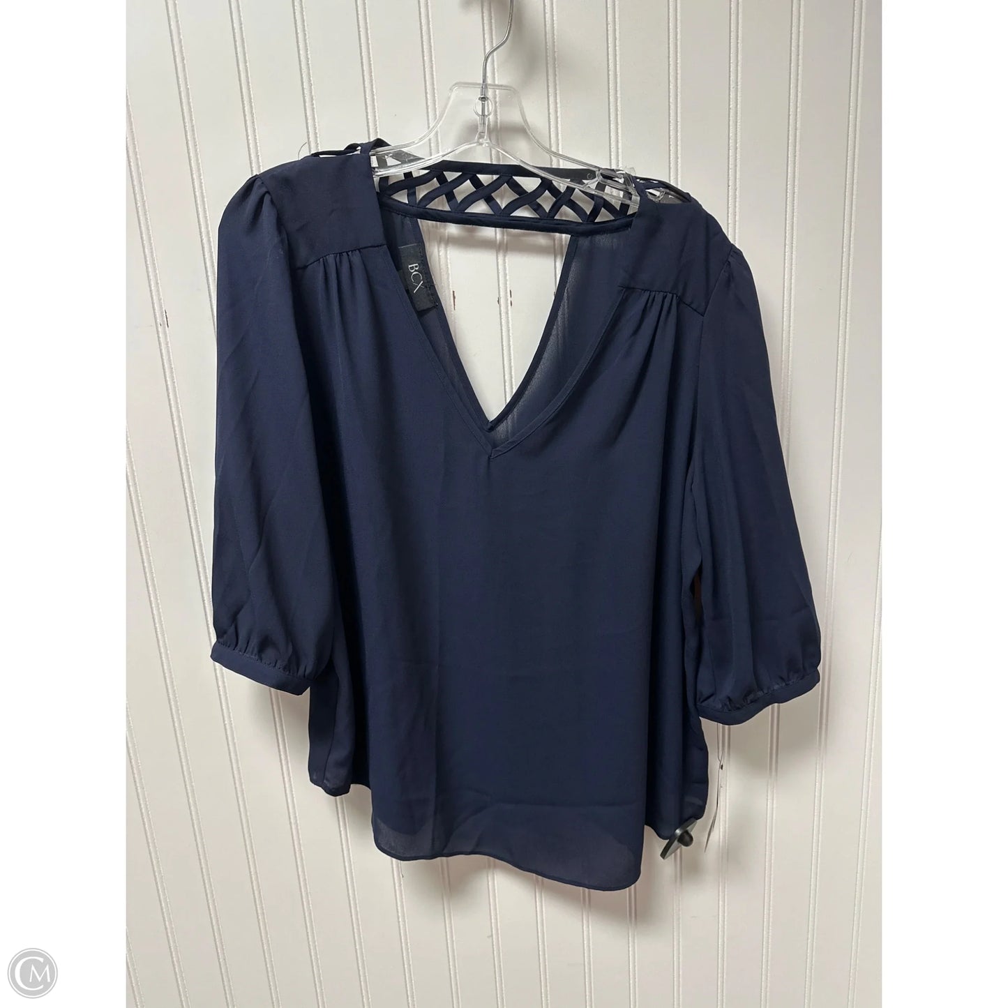Top 3/4 Sleeve By Bcx In Blue, Size: Xl