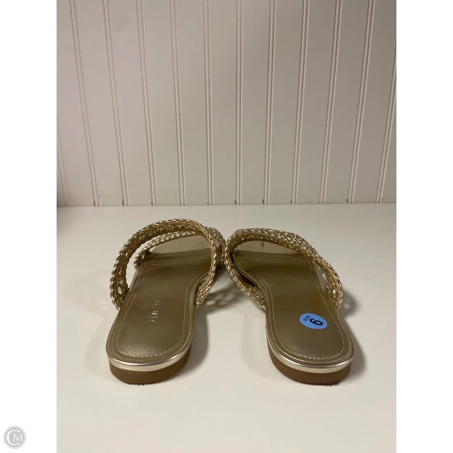 Sandals Flats By Calvin Klein In Gold, Size: 6
