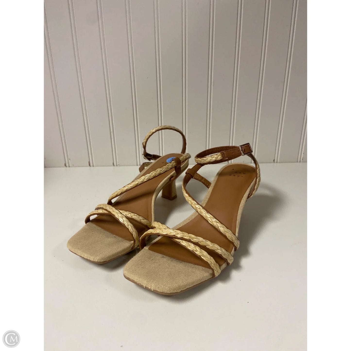 Sandals Heels Kitten By A New Day In Beige, Size: 6