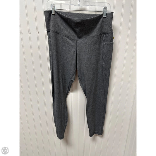 Athletic Leggings By Members Mark In Grey, Size: 2x