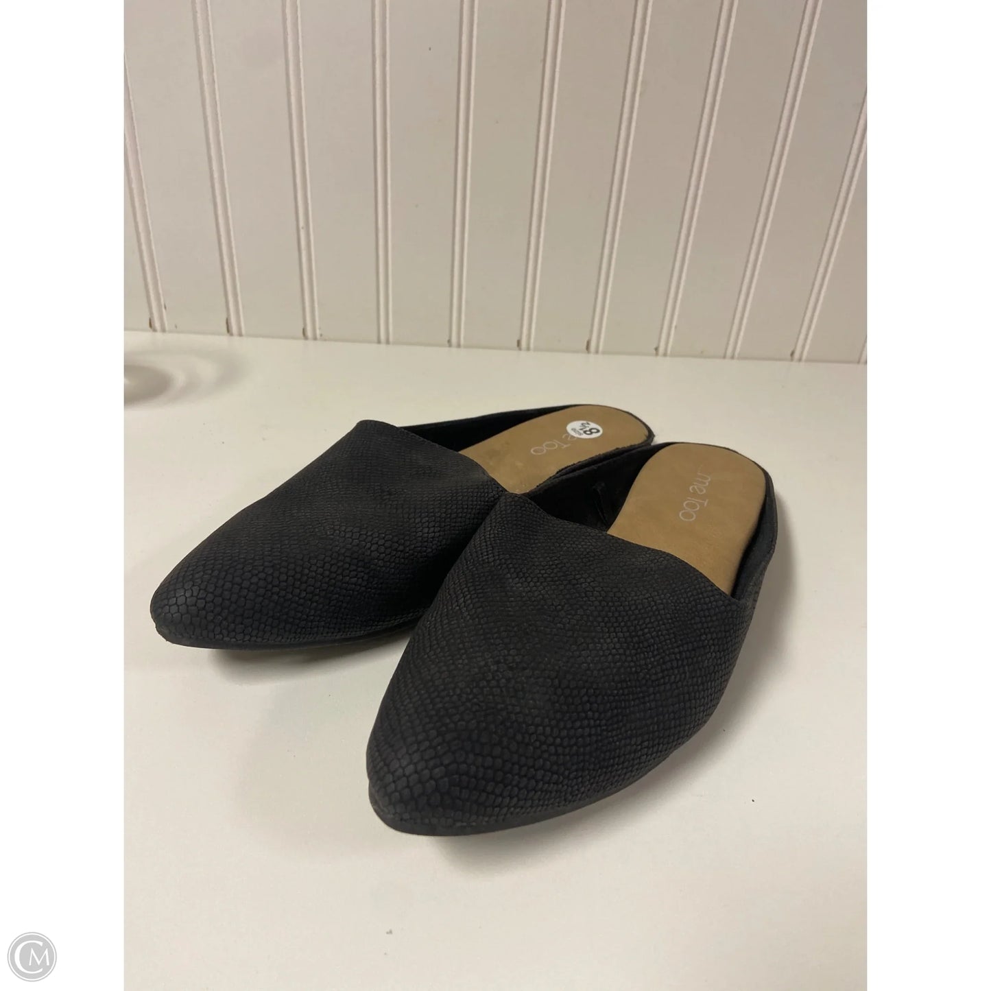 Sandals Flats By Me Too In Black, Size: 8.5