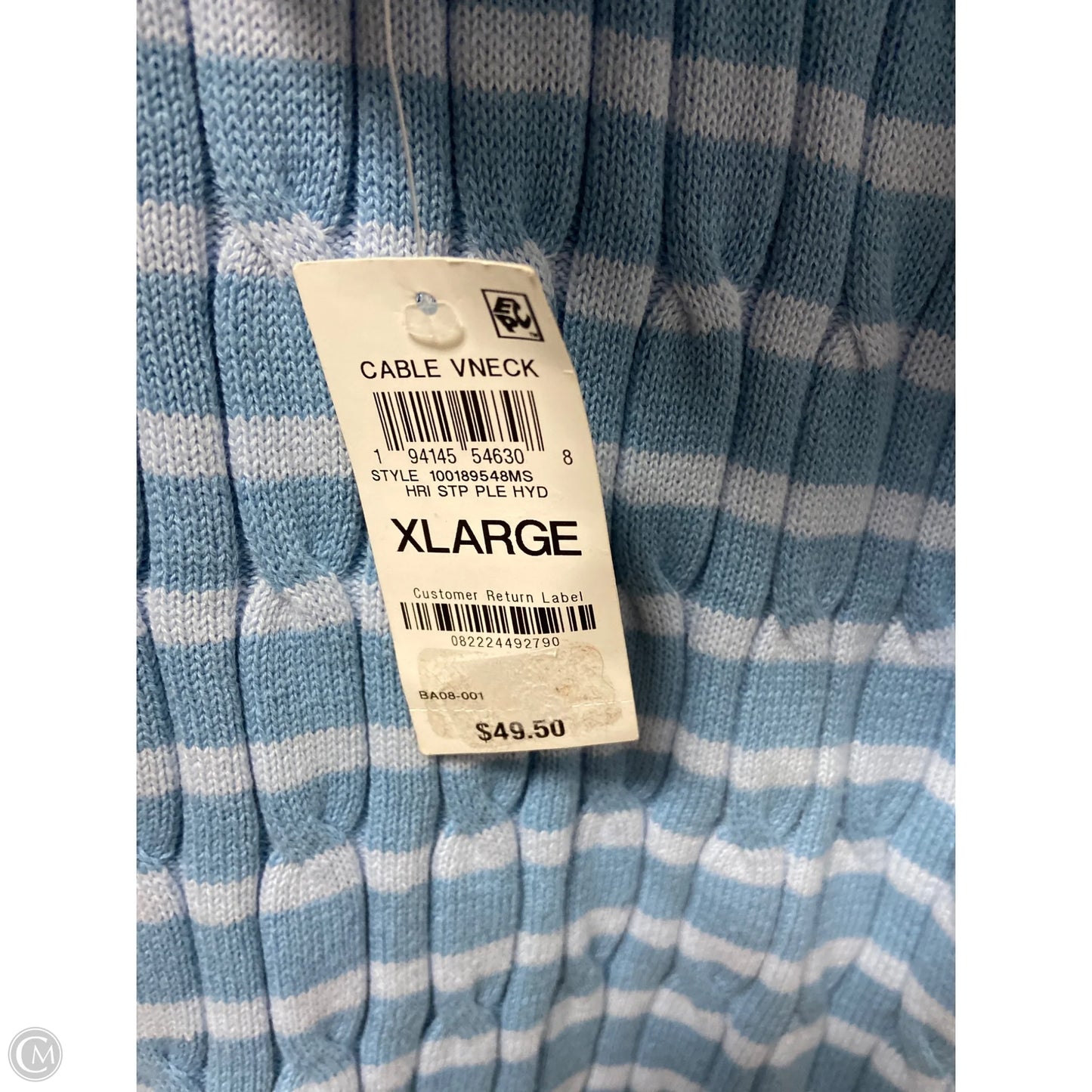 Sweater By Style And Company In Blue & White, Size: Xl