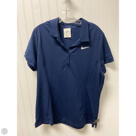 Top Short Sleeve By Nike In Blue, Size: 2x