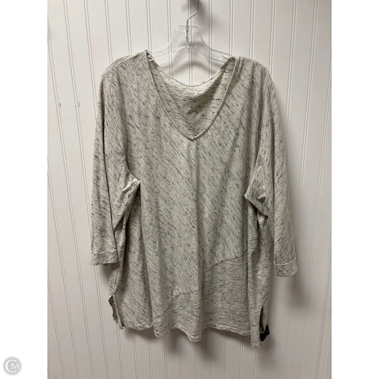 Top 3/4 Sleeve By Pure Jill In Grey, Size: 2x