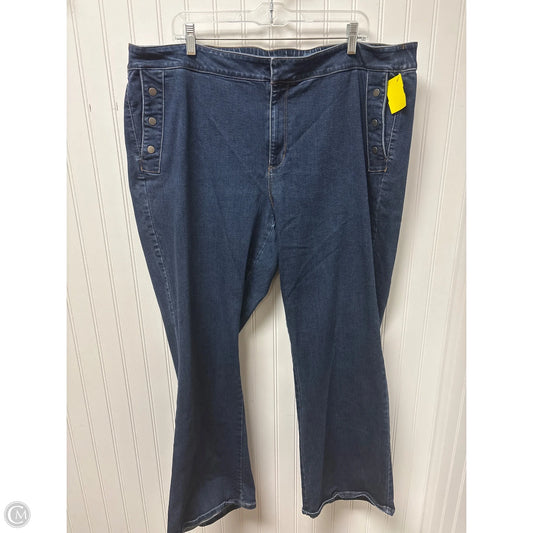 Jeans Straight By J. Jill In Blue Denim, Size: 22