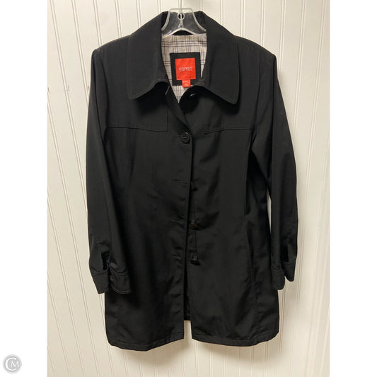Coat Trench Coat By Esprit In Black, Size: L
