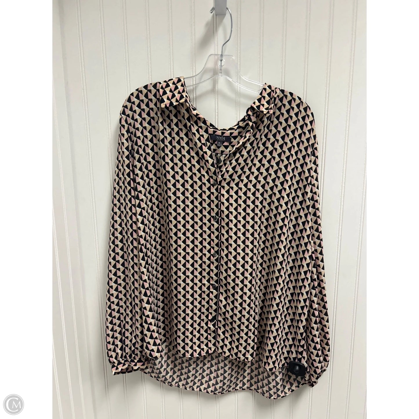 Top Long Sleeve By Not Your Daughters Jeans In Multi-colored, Size: Xl