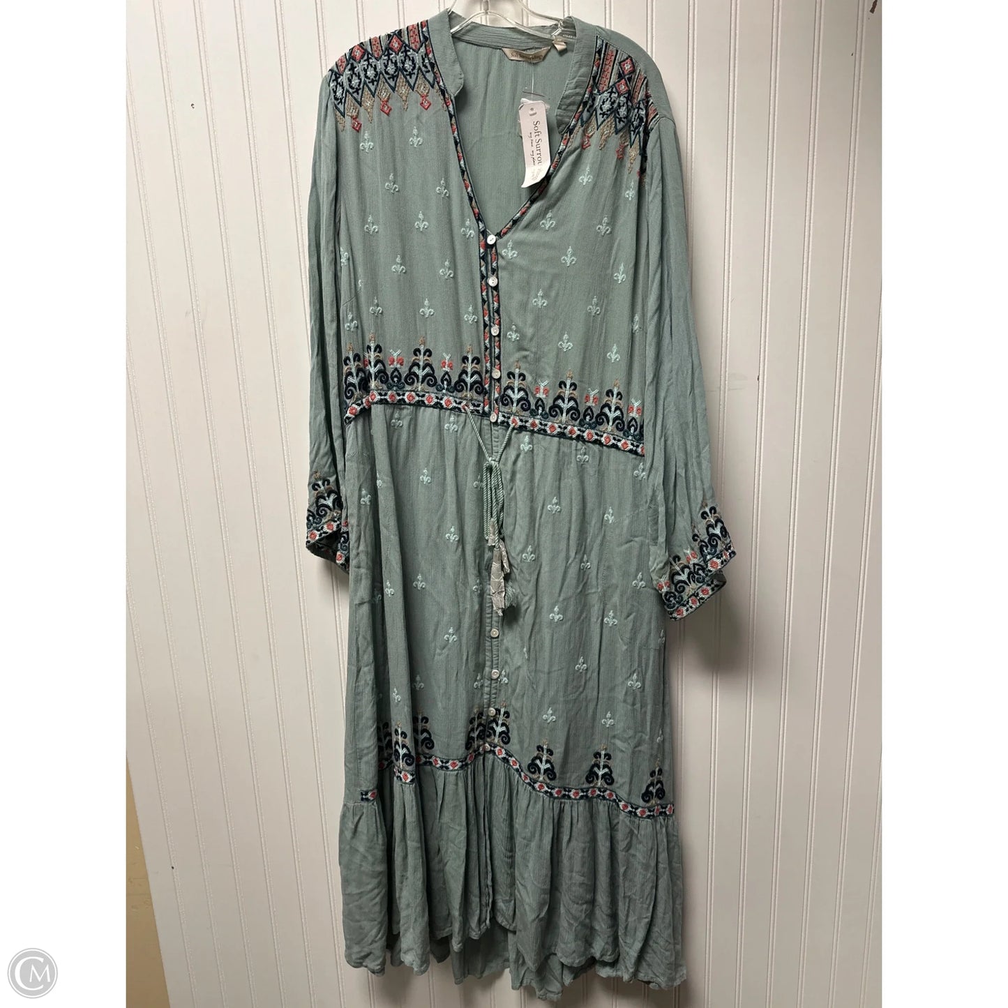 Dress Casual Maxi By Soft Surroundings In Aqua, Size: 1x