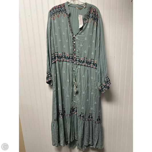 Dress Casual Maxi By Soft Surroundings In Aqua, Size: 1x