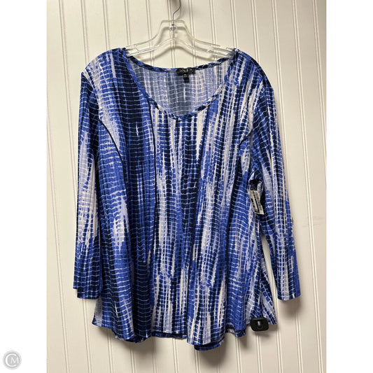 Top Long Sleeve By Sami & Jo In Blue, Size: Xlp