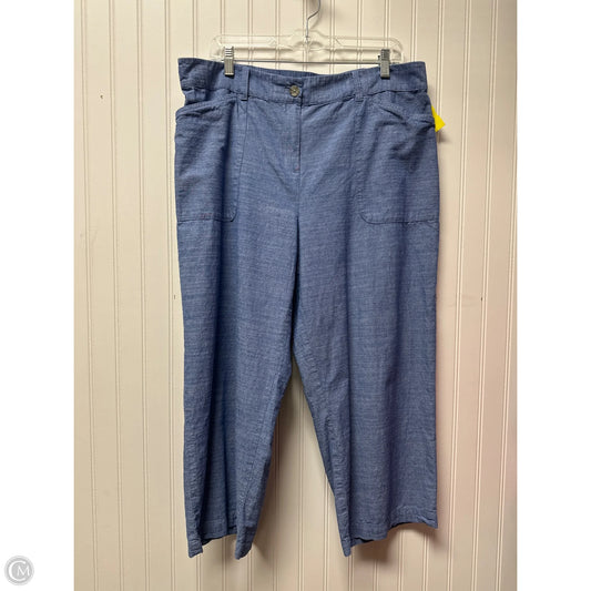 Pants Cropped By Talbots In Blue Denim, Size: 16