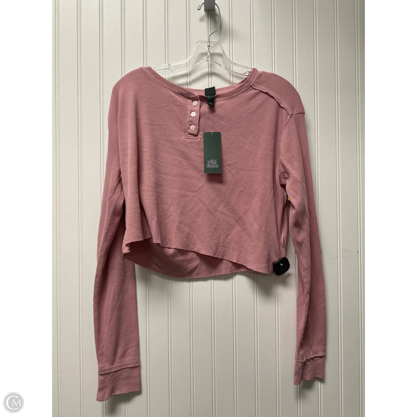 Top Long Sleeve By Wild Fable In Pink, Size: L
