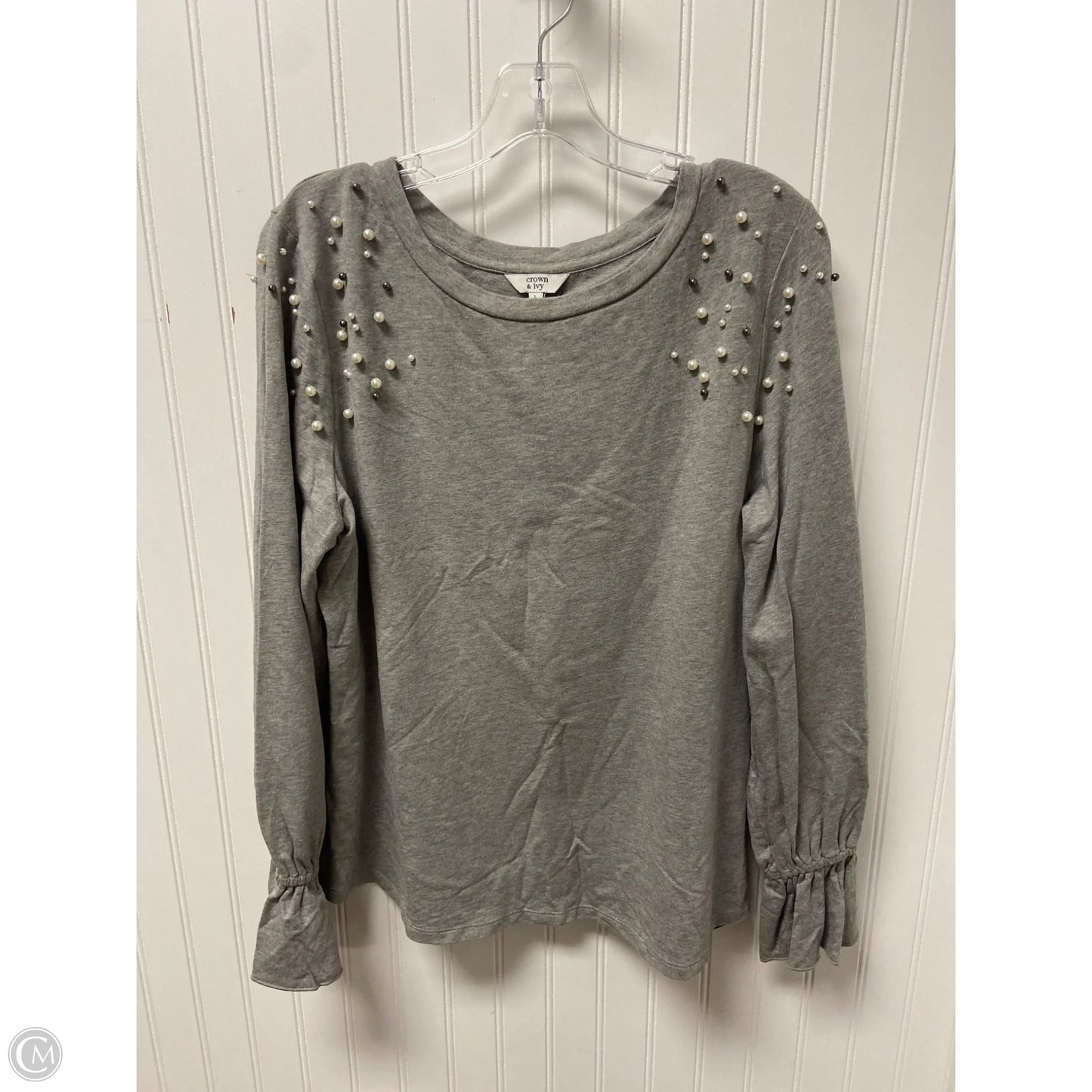 Tunic Long Sleeve By Crown And Ivy In Grey, Size: L