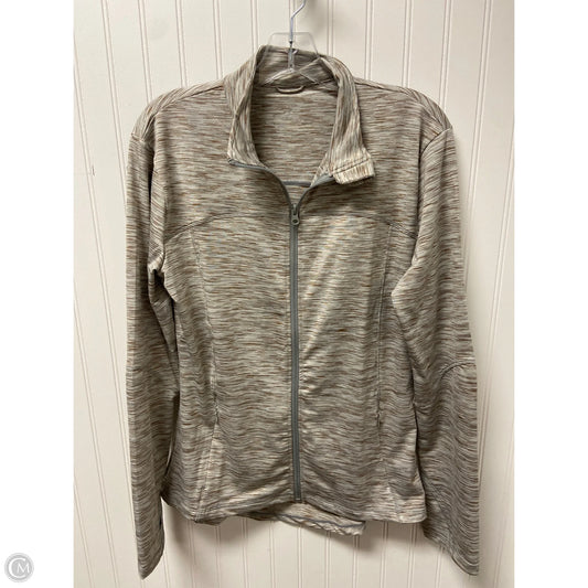 Athletic Jacket By Clothes Mentor In Brown & Cream, Size: Xl