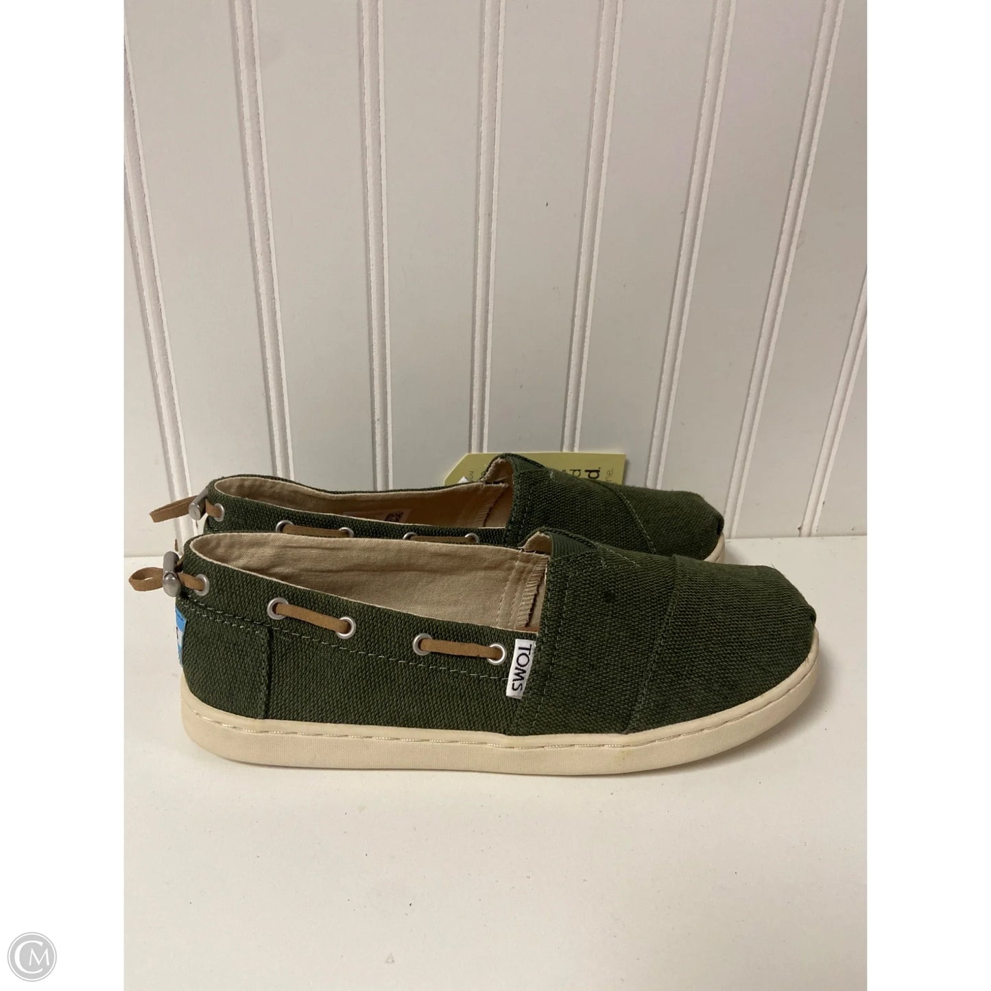 Shoes Flats By Toms In Green, Size: 6.5