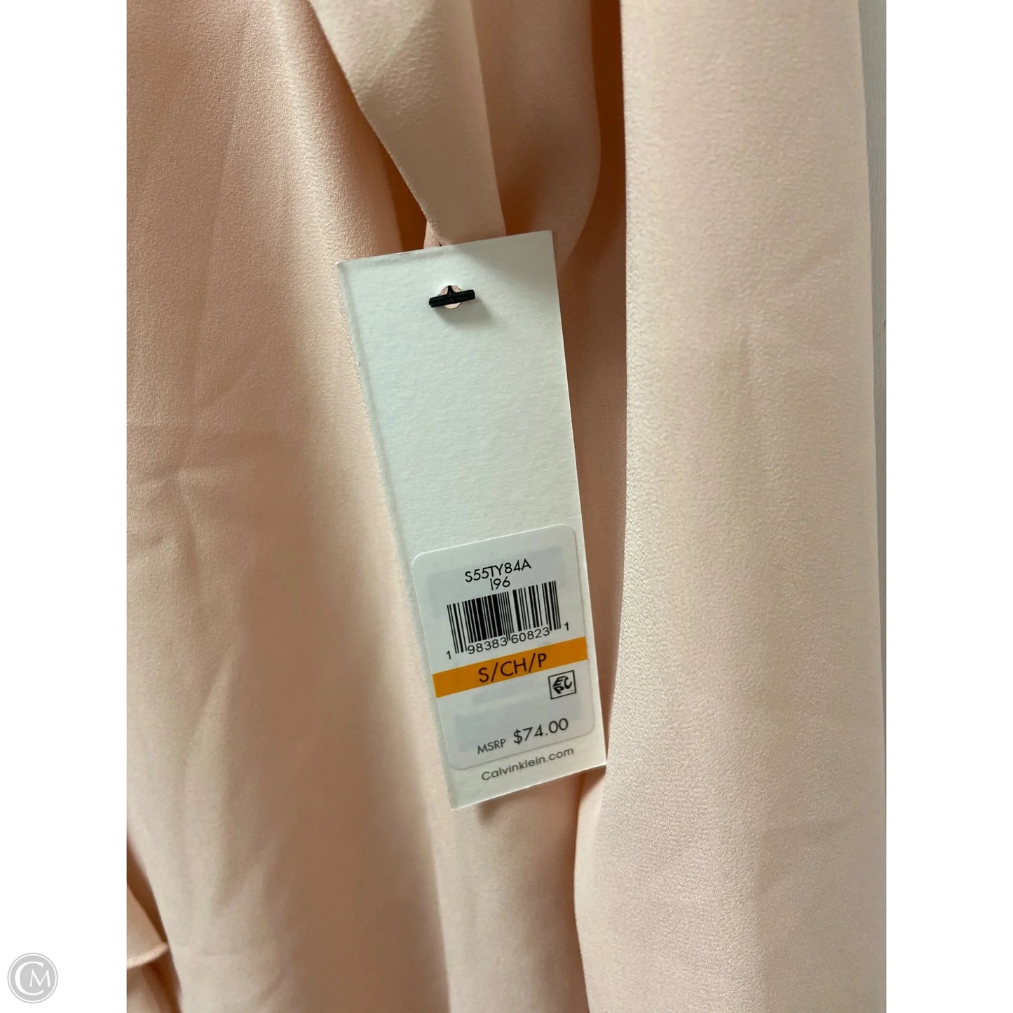 Top Long Sleeve By Calvin Klein In Pink, Size: S