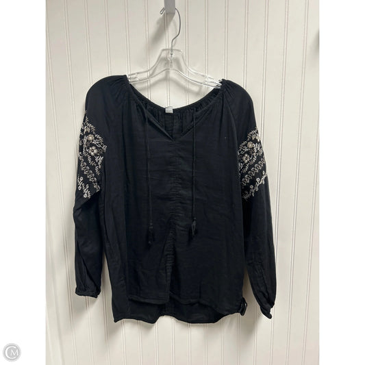 Top Long Sleeve By Old Navy In Black, Size: M