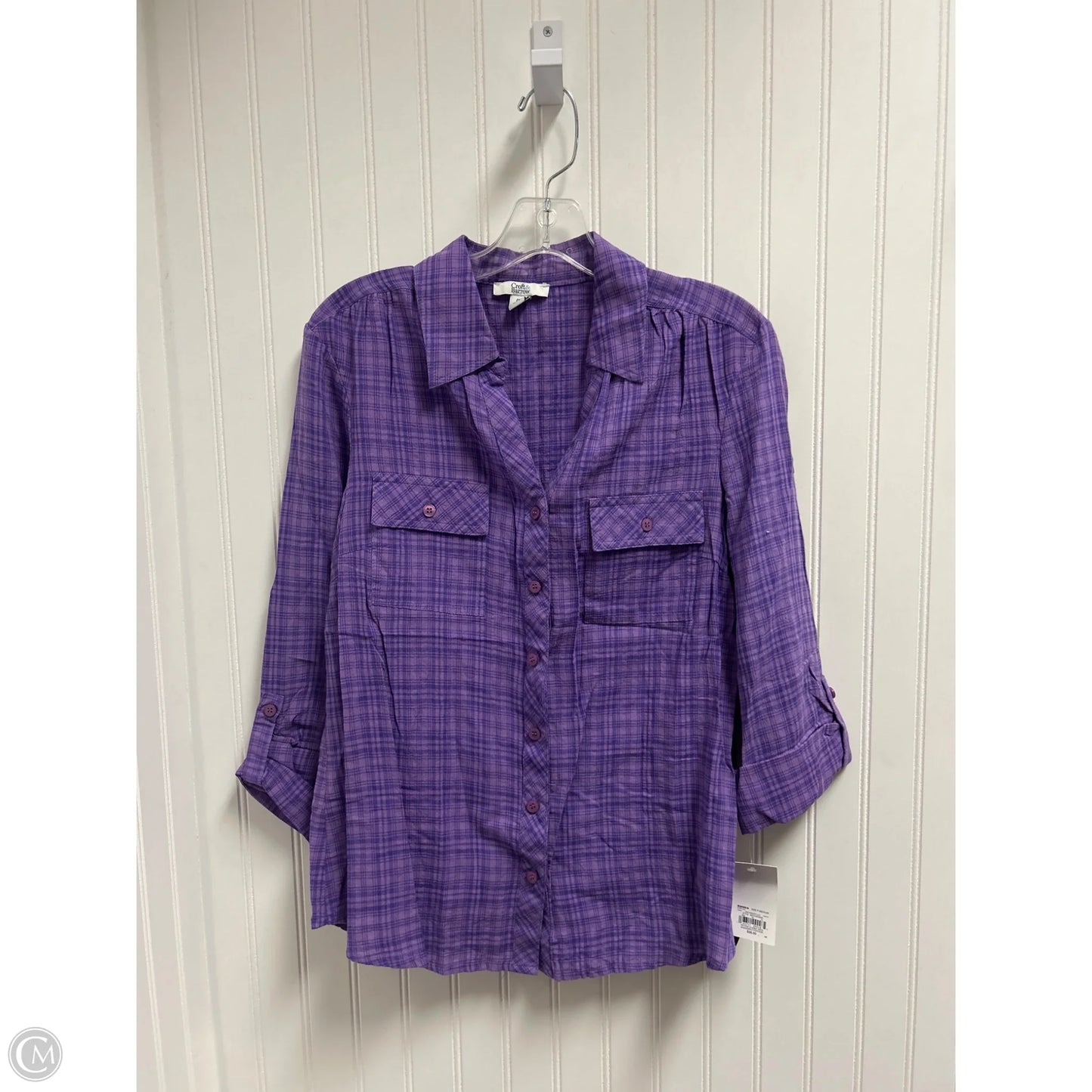Top Long Sleeve By Croft And Barrow In Purple, Size: Mp