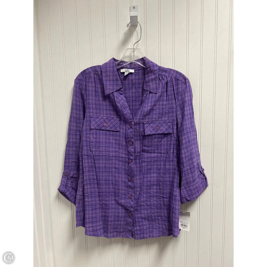 Top Long Sleeve By Croft And Barrow In Purple, Size: Mp