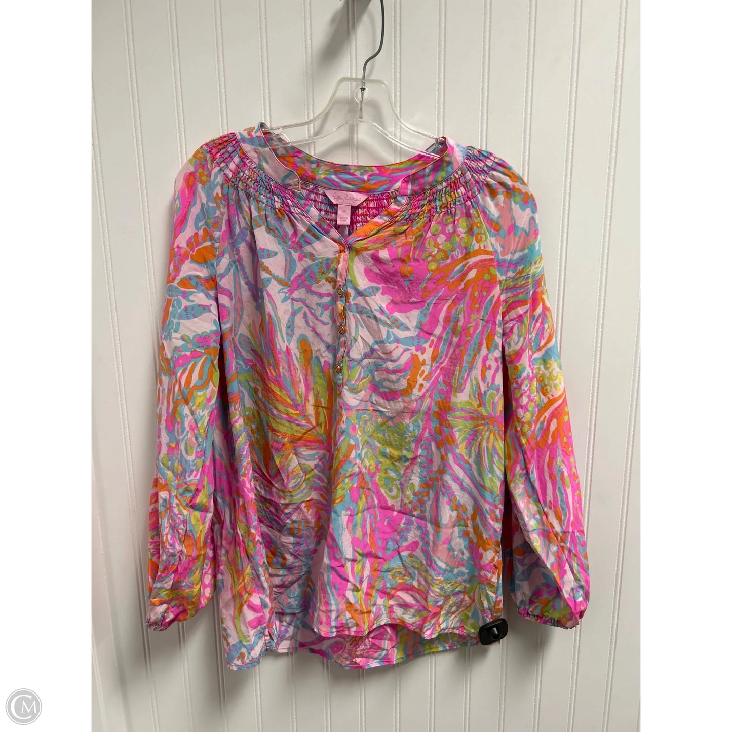 Top Long Sleeve Designer By Lilly Pulitzer In Multi-colored, Size: M