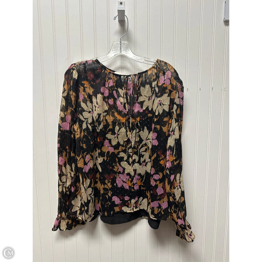 Top 2pc Long Sleeve By Loft In Multi-colored, Size: L